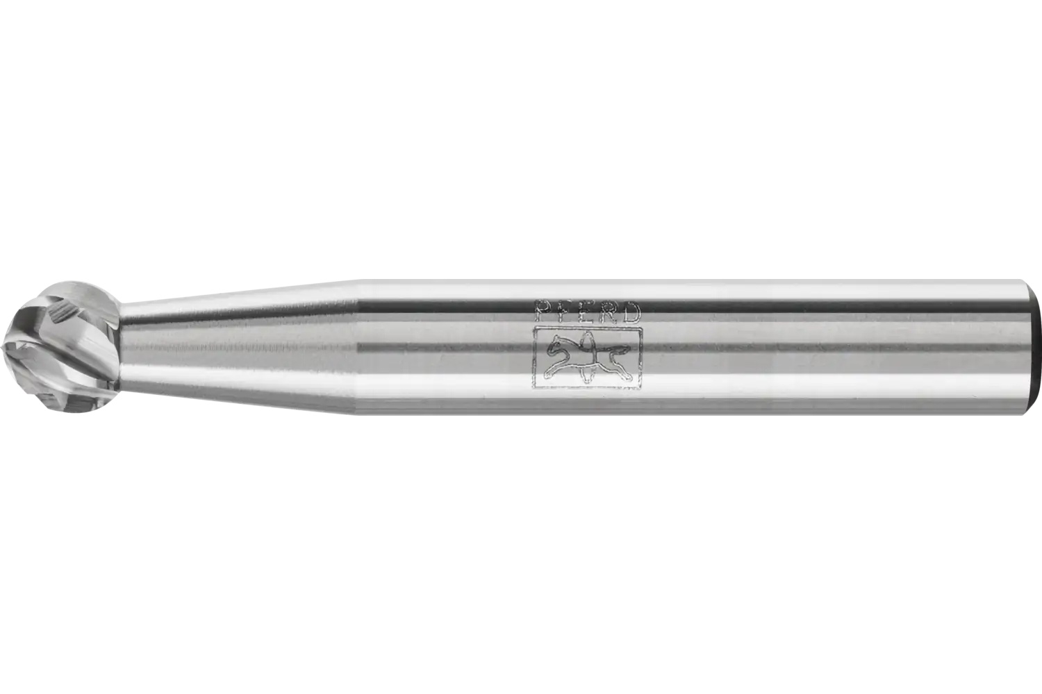 Picture of Pferd Carbide Bur SD-1 Ball Shape Steel Cut 1/4" x 3/16" x 1/4" Shank